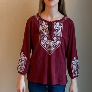 J. Crew embroidered shirt